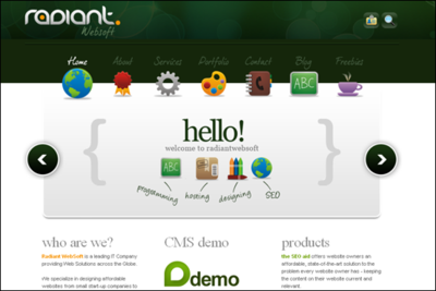清新的綠色風(fēng)格網(wǎng)站設(shè)計(jì)(6)